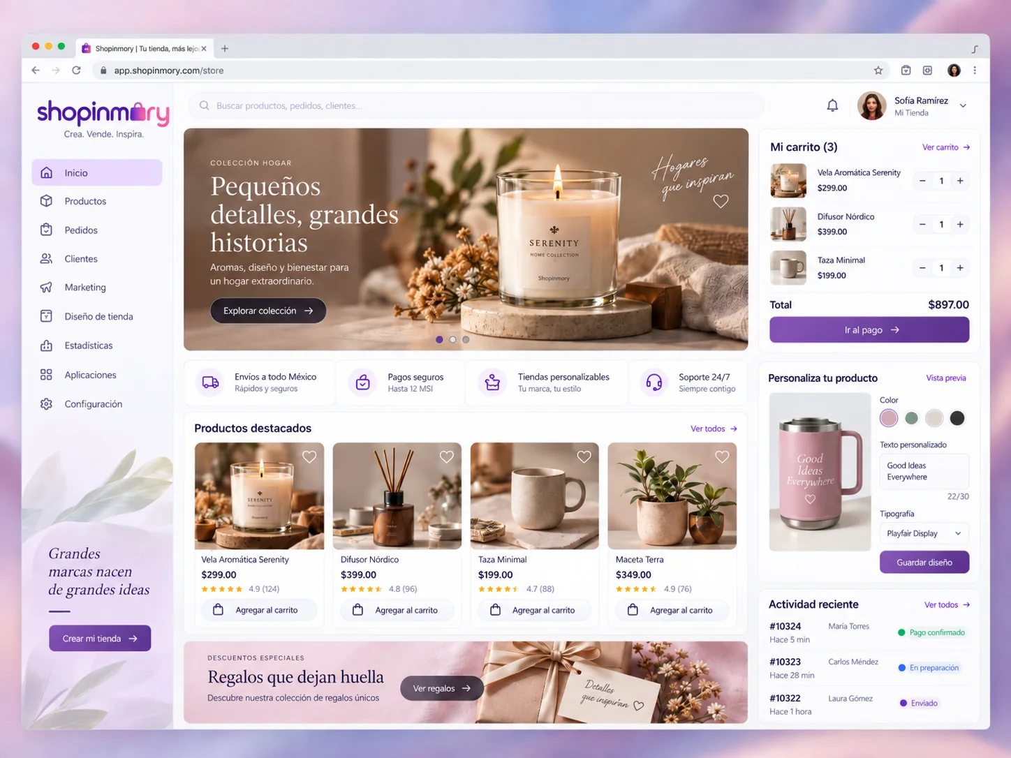 Captura de Shopinmory